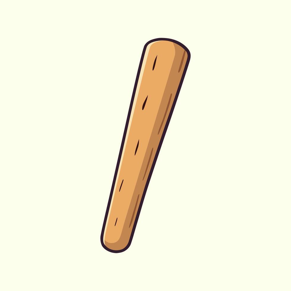 Simple Illustration Design of Wooden Stick vector