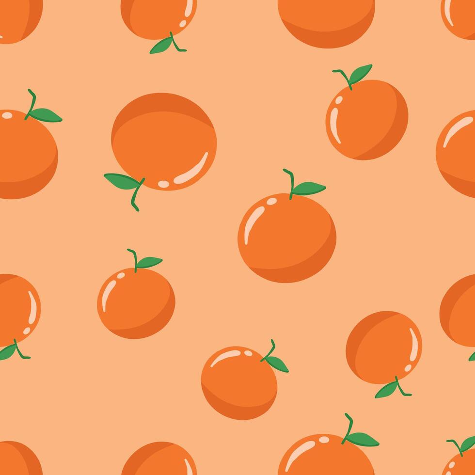 Vibrant Orange Fruit Seamless Pattern A Delightful Design for Textile, Wallpaper, and More vector