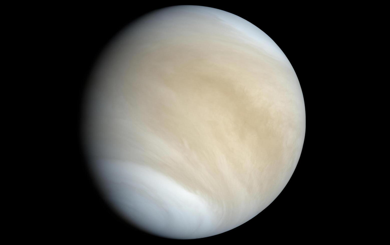 Planet Venus orbiting in space. photo