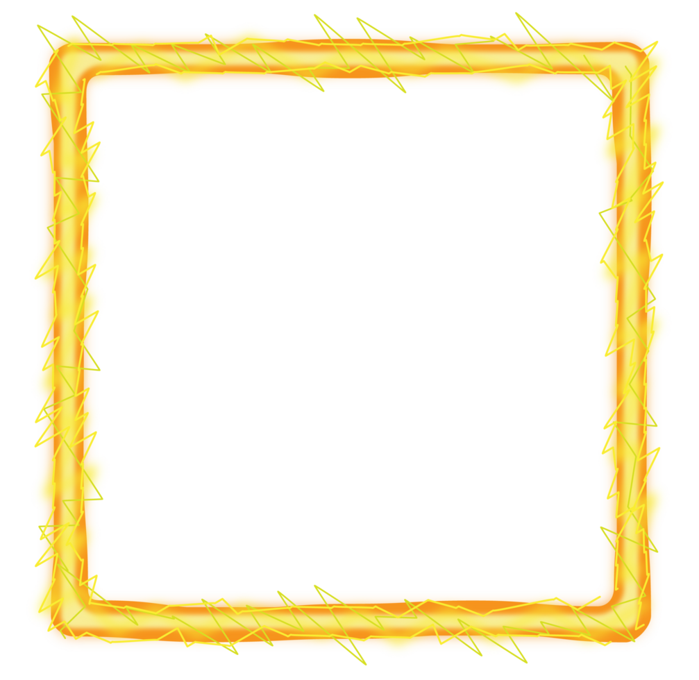 A square frame with flames on it png