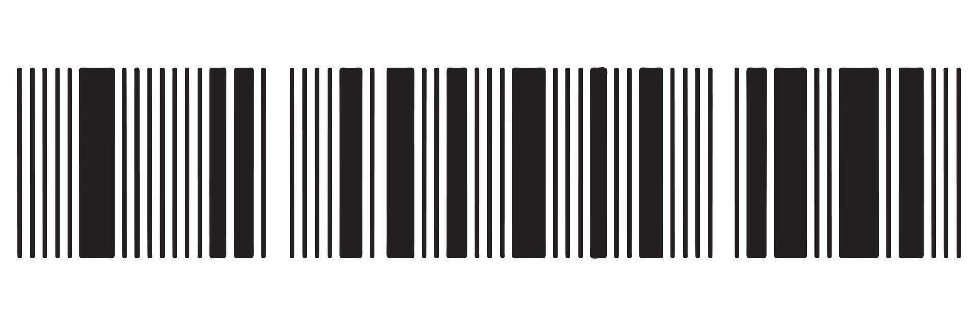 A simple illustration depicting a black and white barcode symbol vector