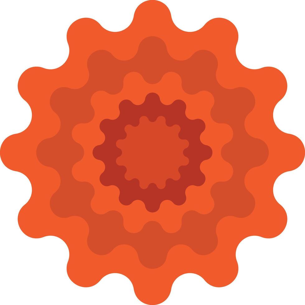 Abstract orange mandala design element for print and web vector