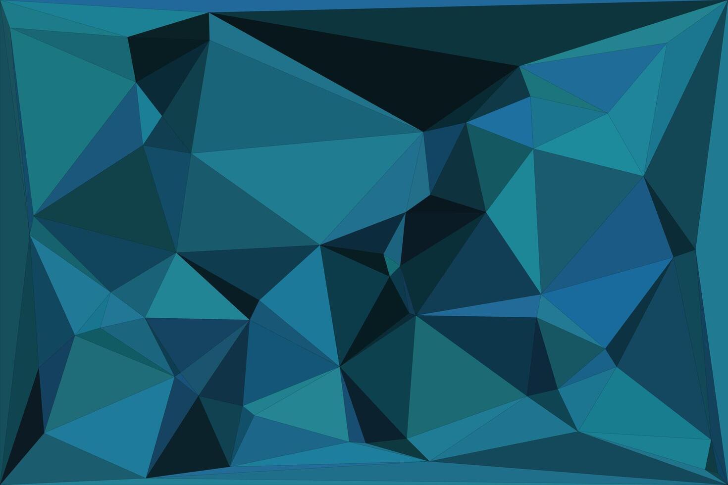 Abstract teal and dark blue geometric polygon background design vector