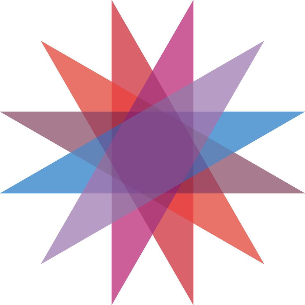 Pastel triangle geometric star abstract design vector