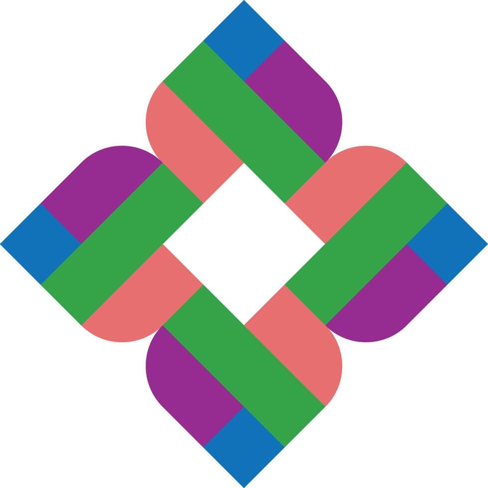 Abstract colorful geometric design element for print vector