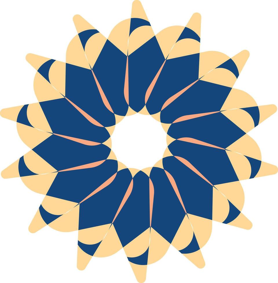 Abstract geometric floral design element for print and web vector