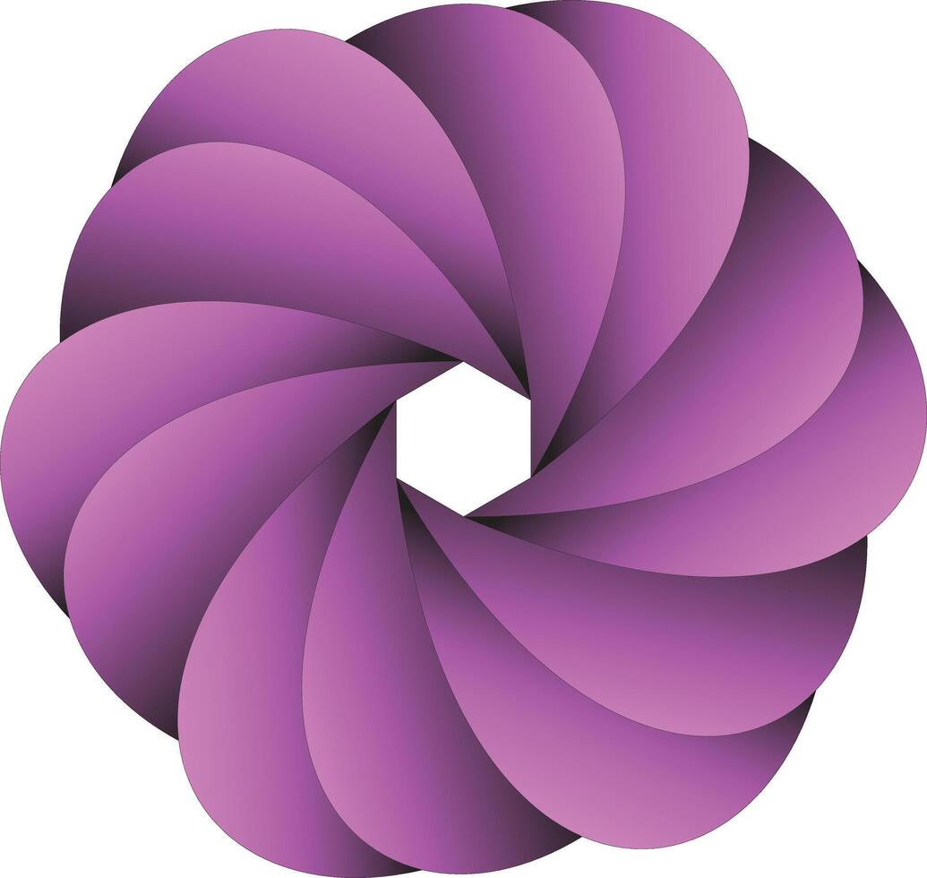 Abstract purple swirling circular design vector