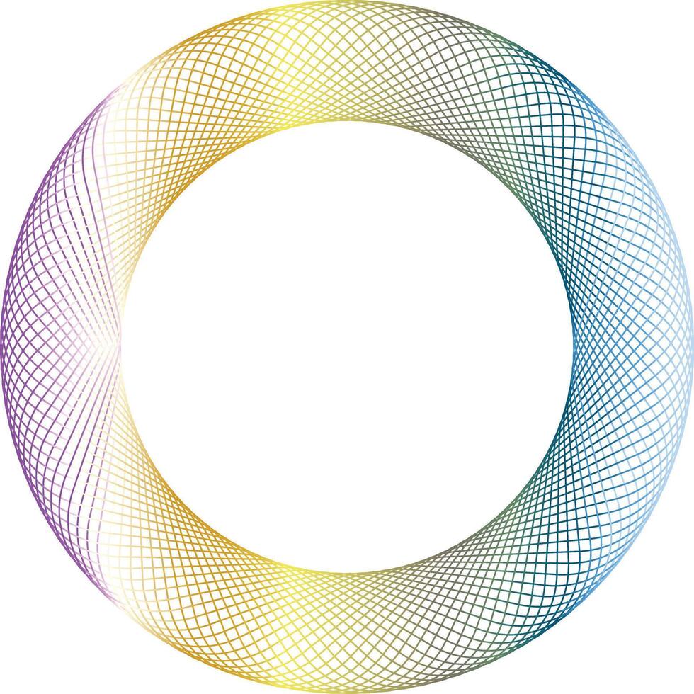 Abstract rainbow grid circle design graphic element vector
