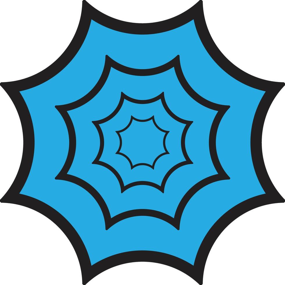 Abstract blue and black starburst design for print vector