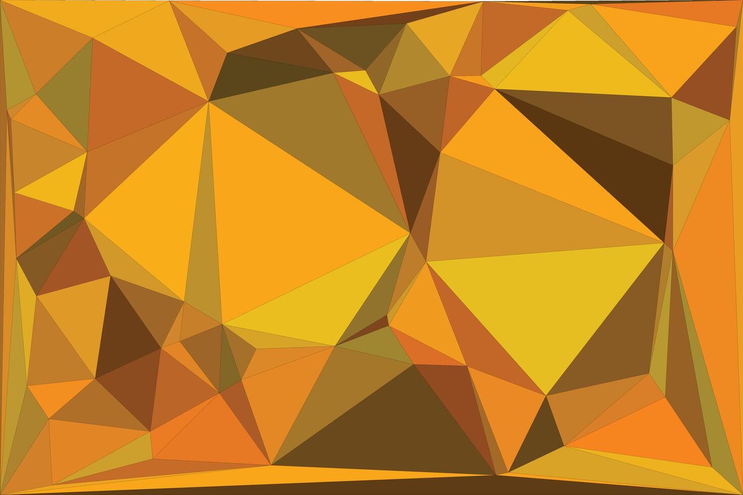 Abstract gold and brown geometric triangular pattern design vector