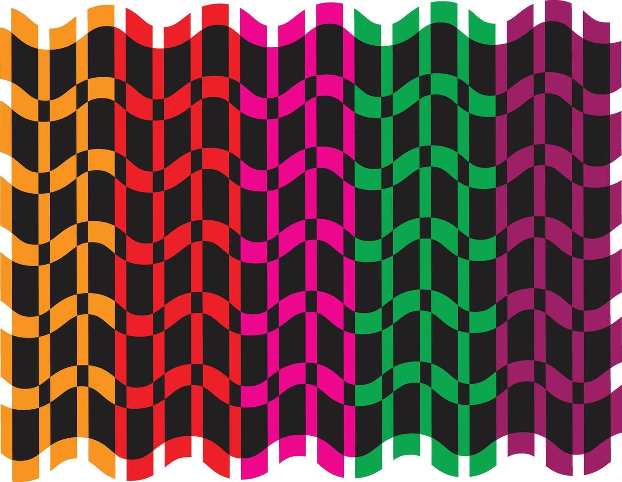 a colorful pattern with wavy lines vector