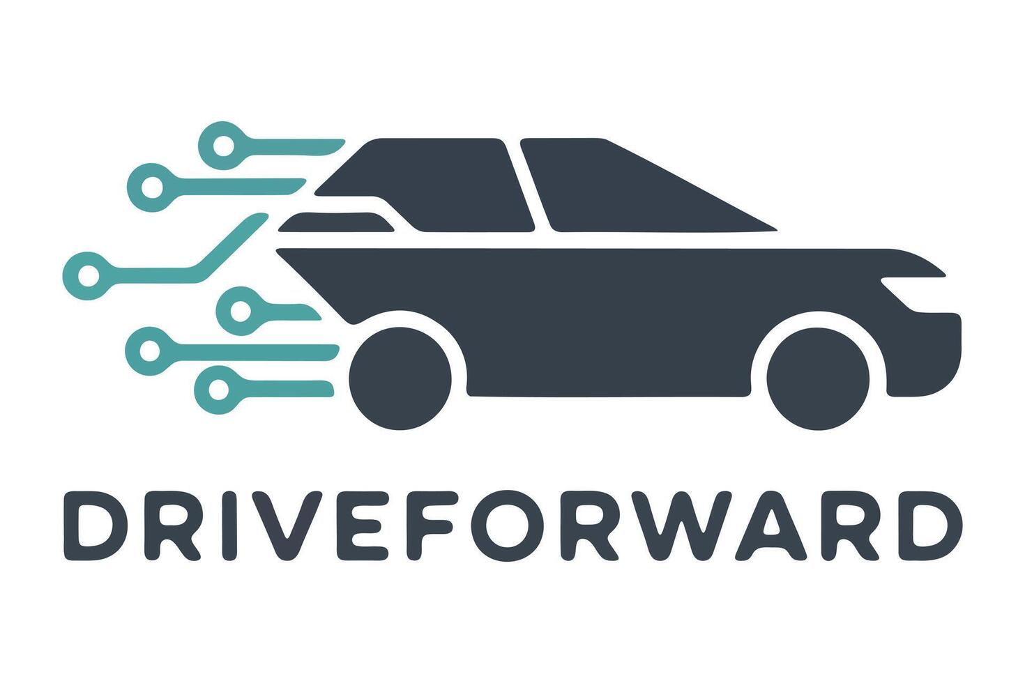 Futuristic car icon design for automotive branding vector