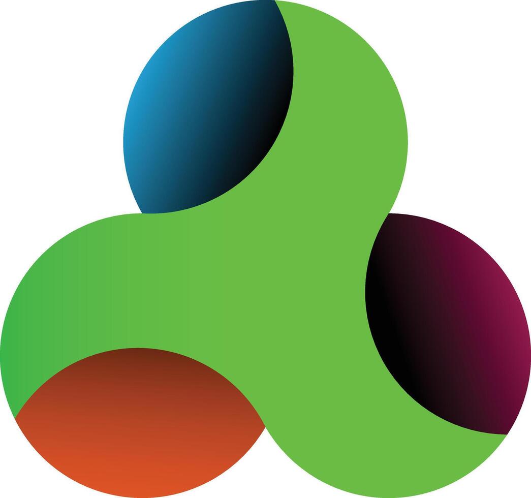 Vibrant Abstract Design with Interlocking Circles vector