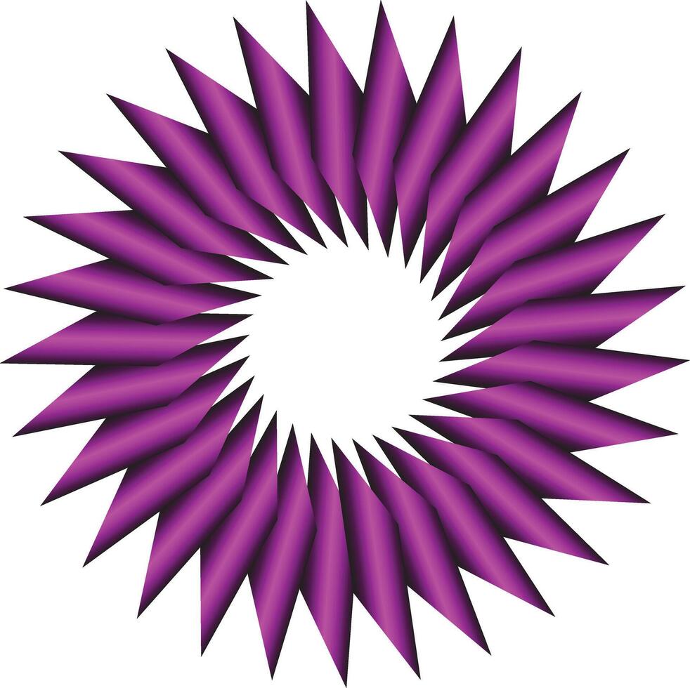 Abstract purple geometric radial banner design vector