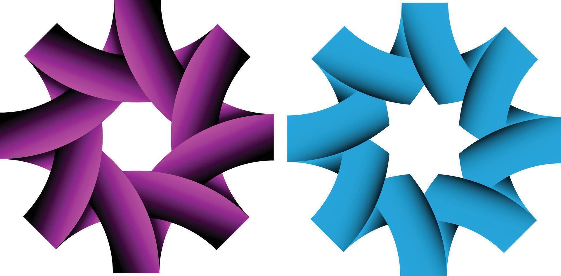 Abstract geometric shapes design elements for print and web vector