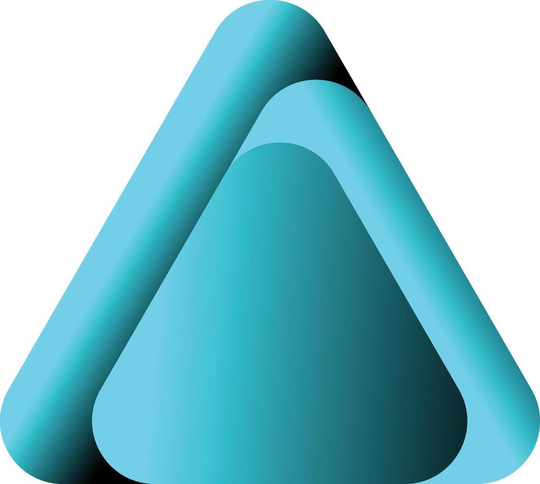 Abstract Teal Triangle Design with Layered Effect vector