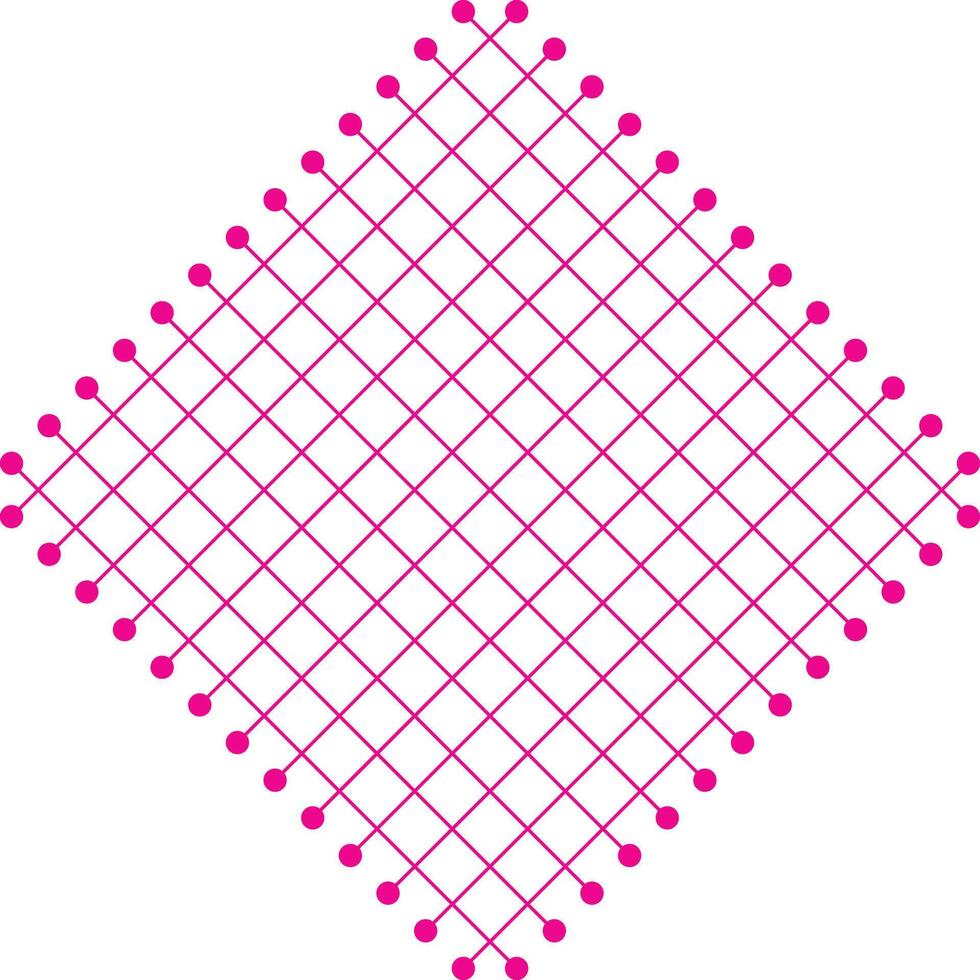 a pink diamond with dots on it vector