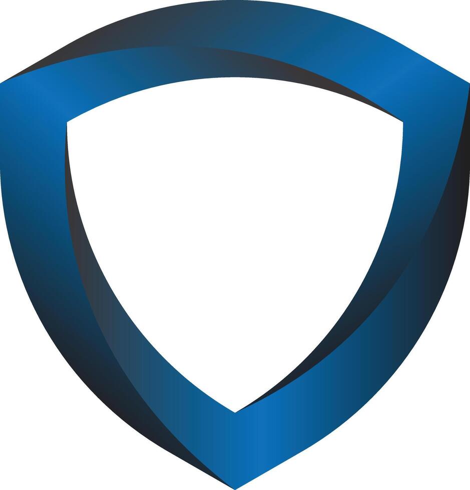 Abstract blue and black shield logo design for corporate branding vector