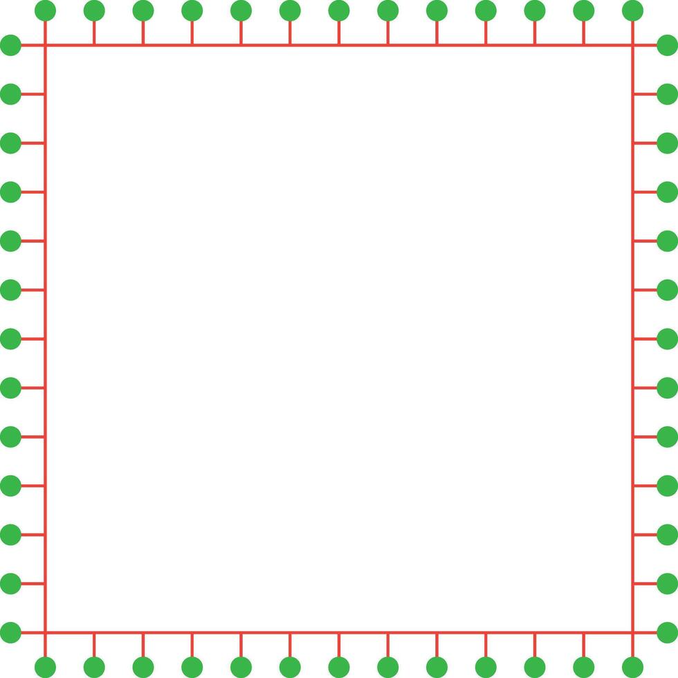 a square with green dots on it vector