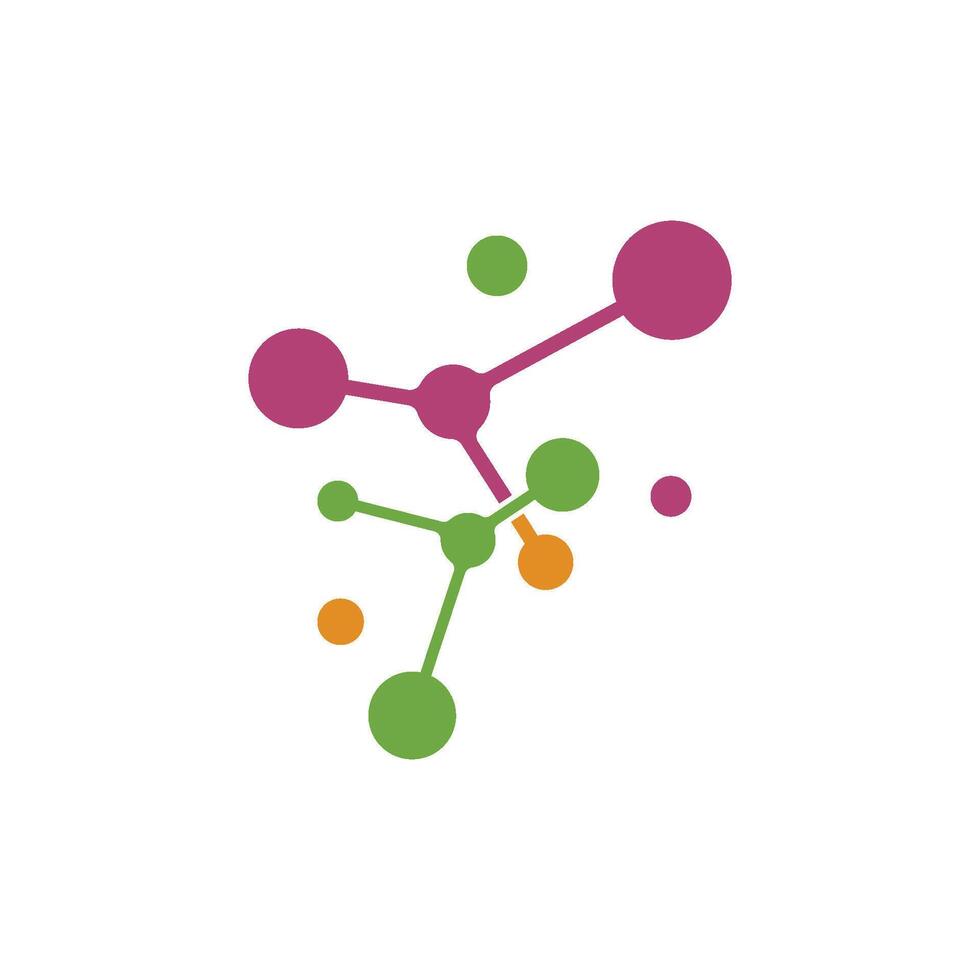 DNA illustration logo design vector