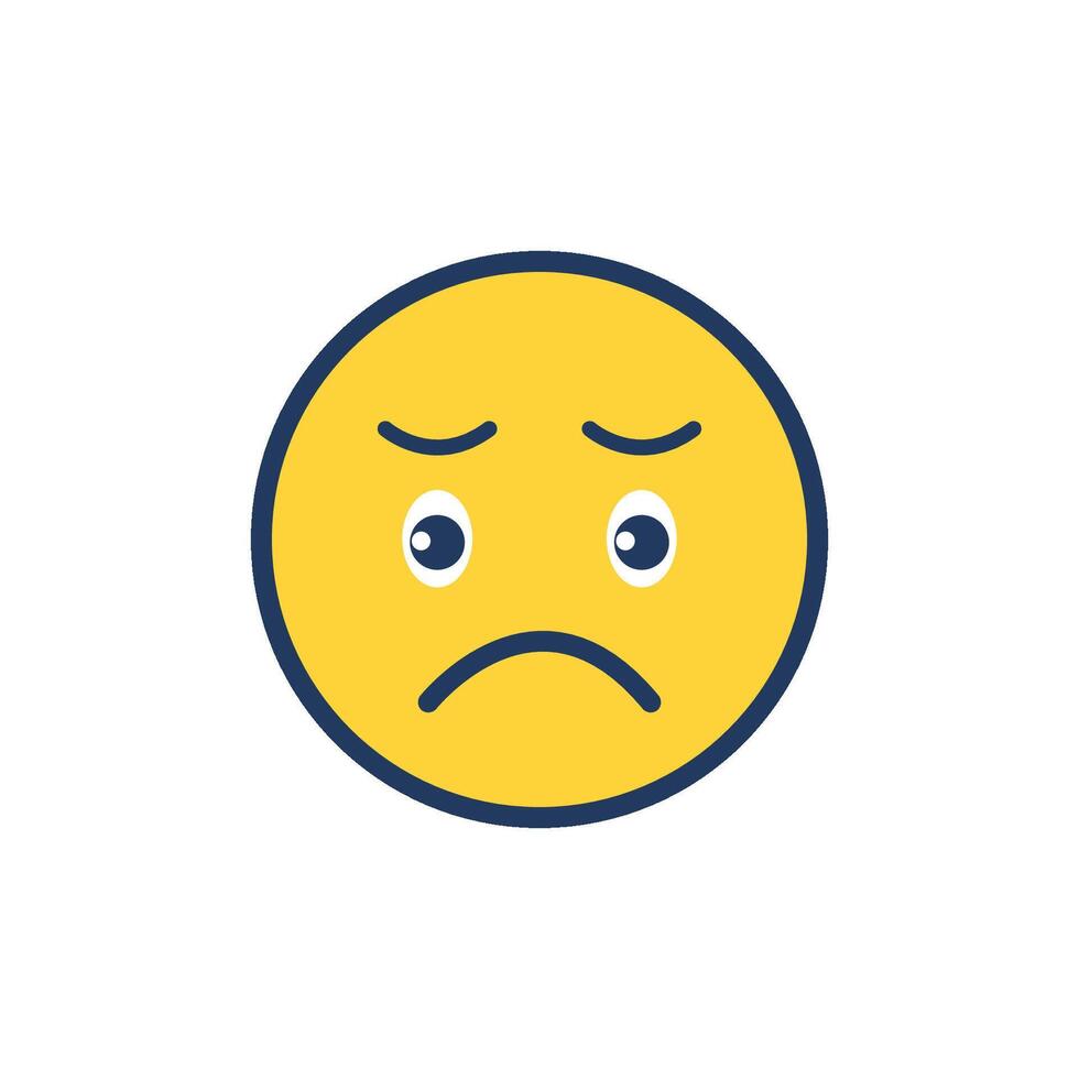 So sad Emoji or emoticon expression vector
