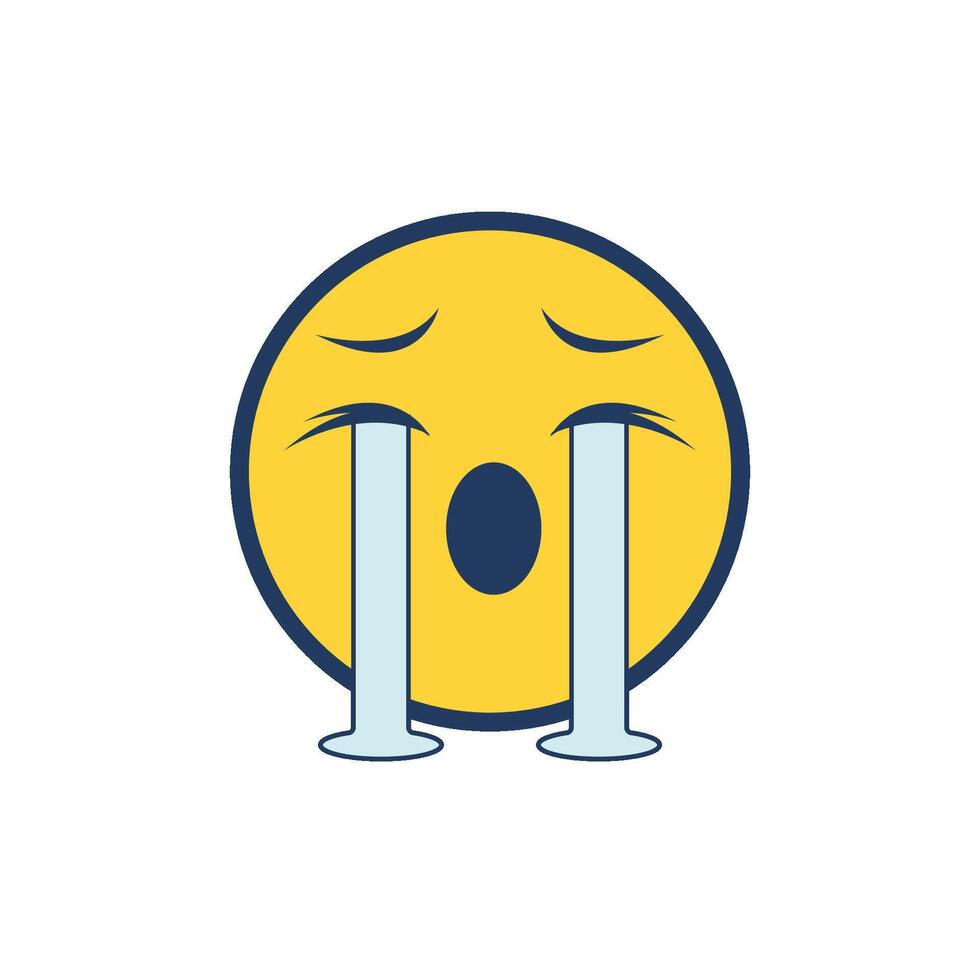 Crying Emoji or emoticon expression vector