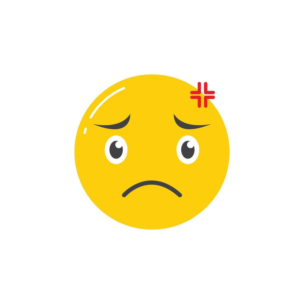 Sad Emoji or emoticon expression vector