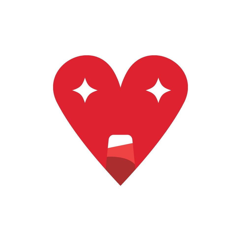 Heart Emoji or emoticon expression vector