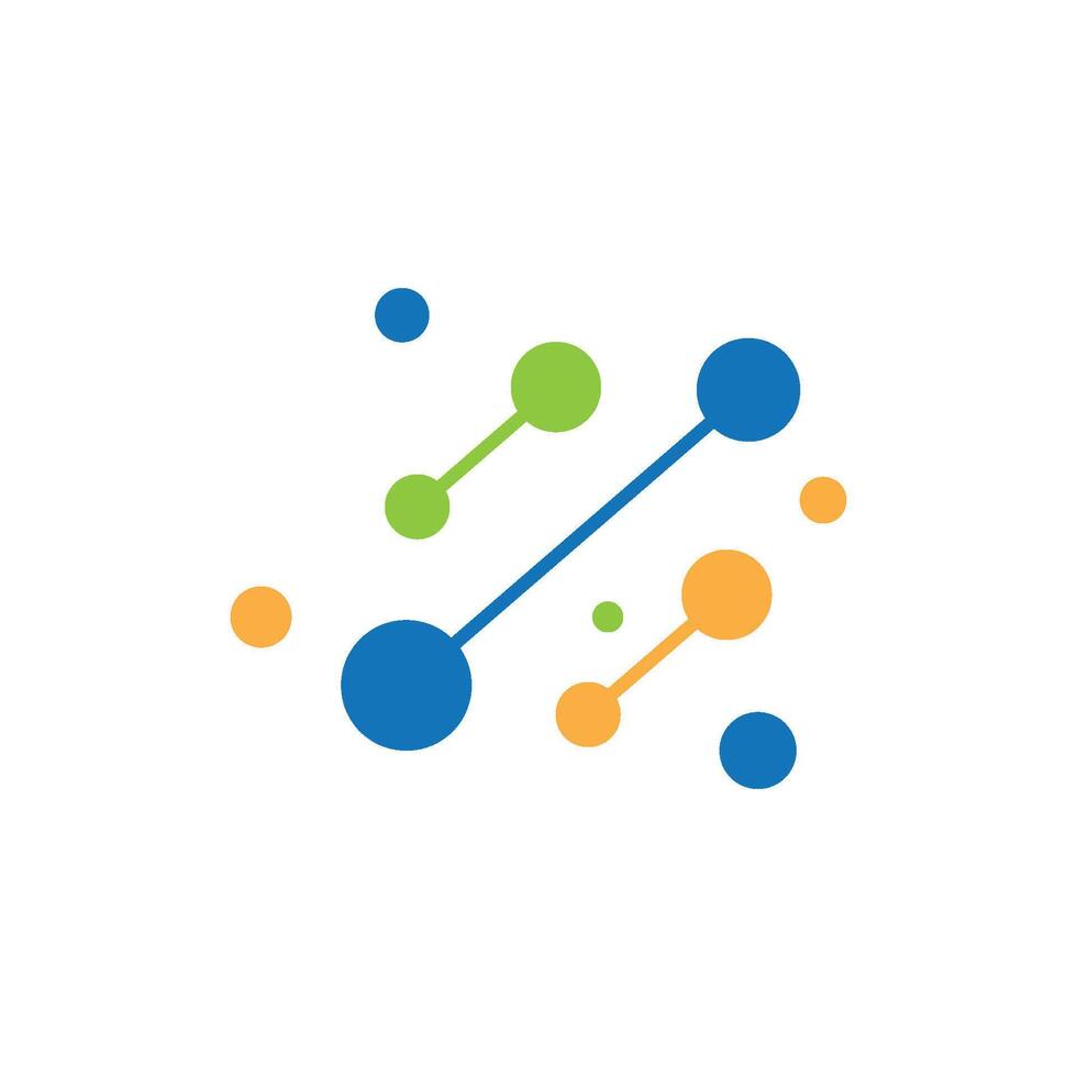 Colorful DNA illustration logo vector