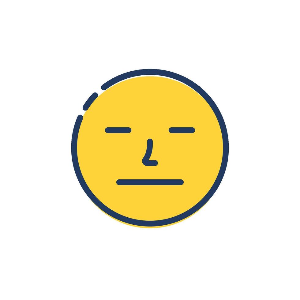 Bored Emoji or emoticon expression vector