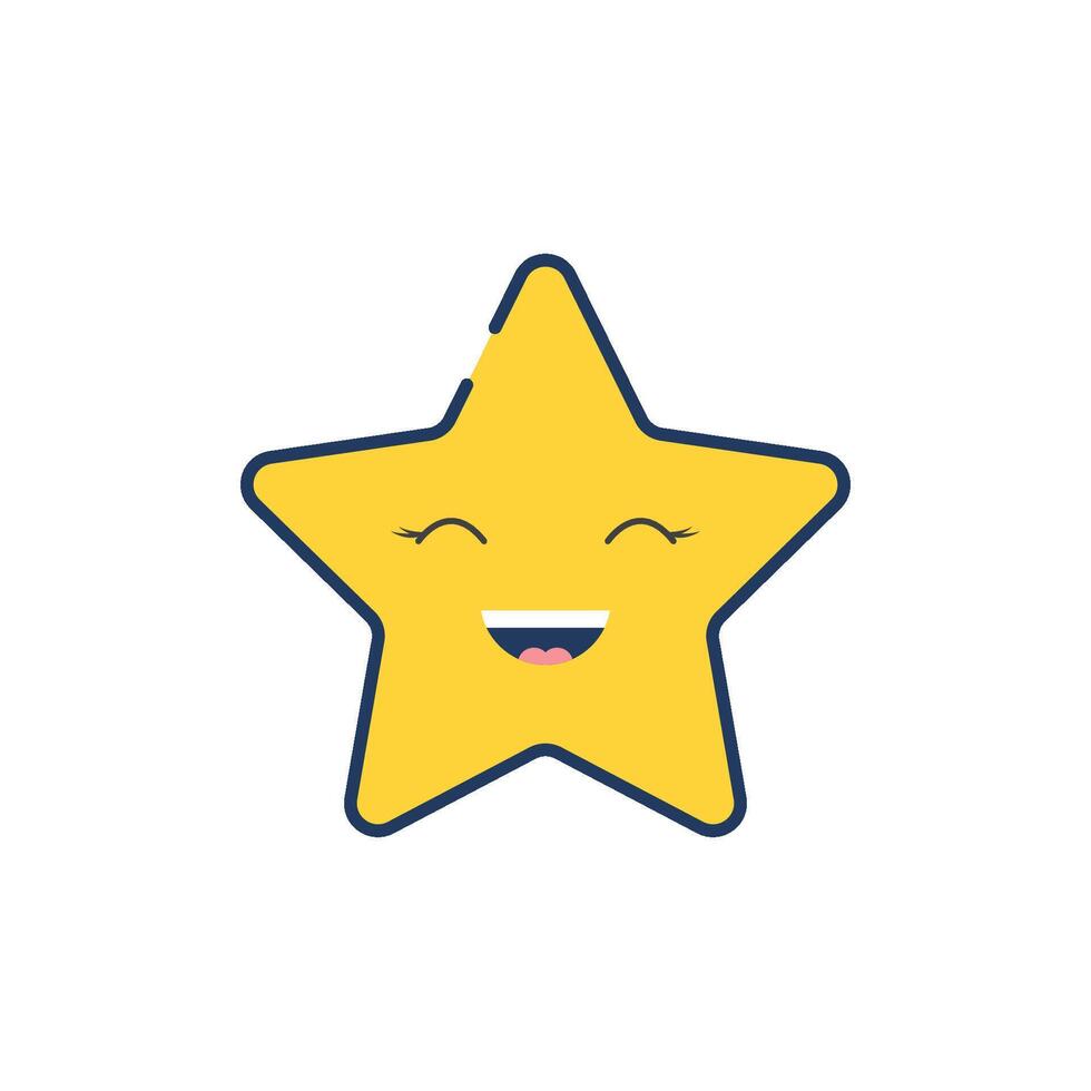 Star Emoji or emoticon expression vector