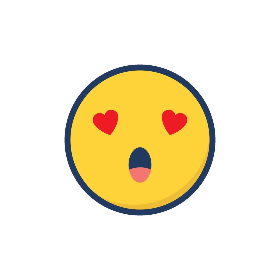 Love Emoji or emoticon expression vector