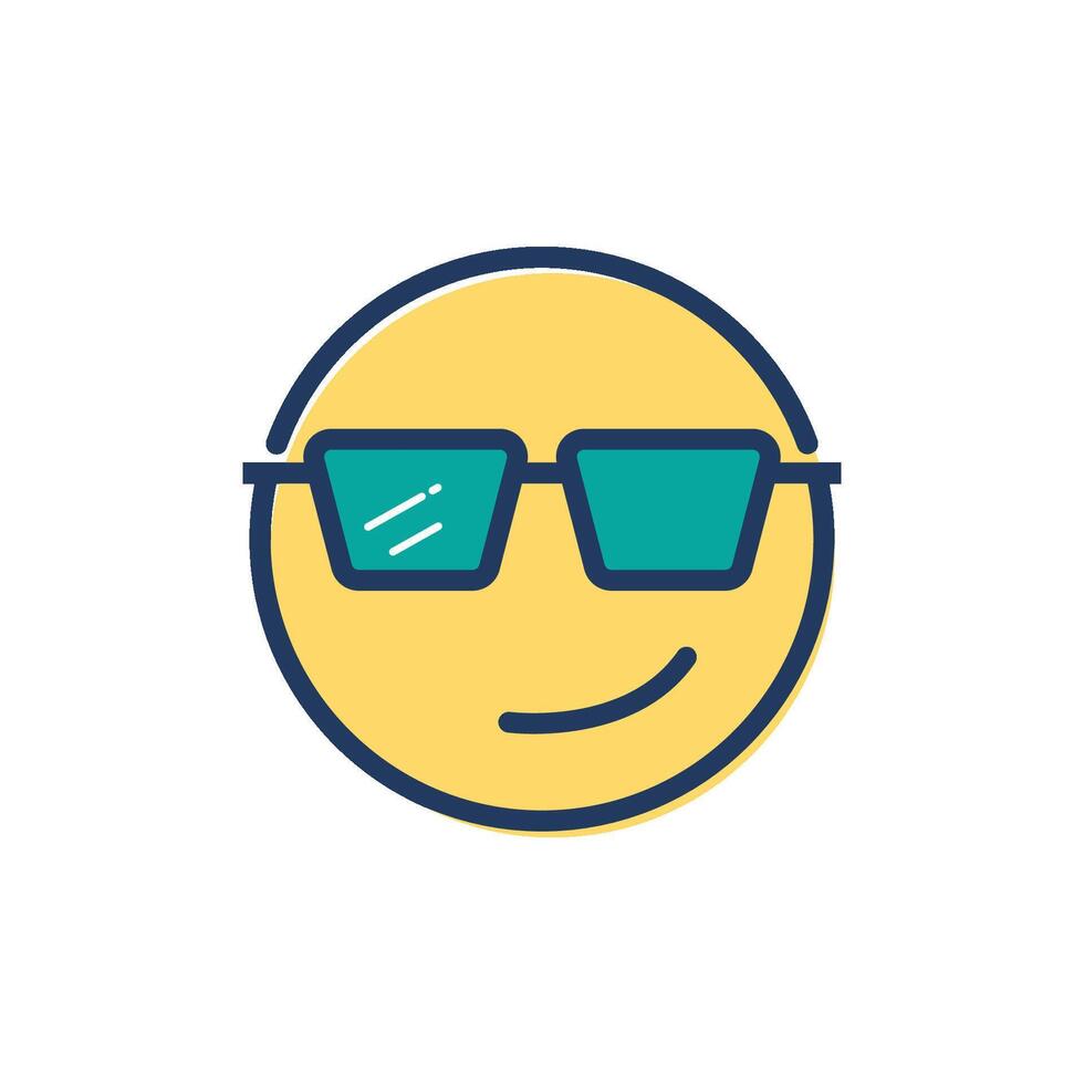 glasses Emoji or emoticon expression vector