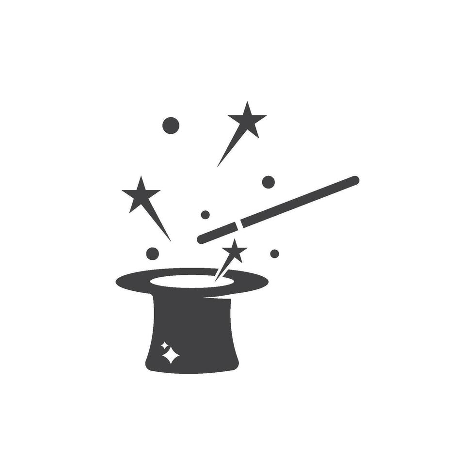 Wand Magic hat design vector