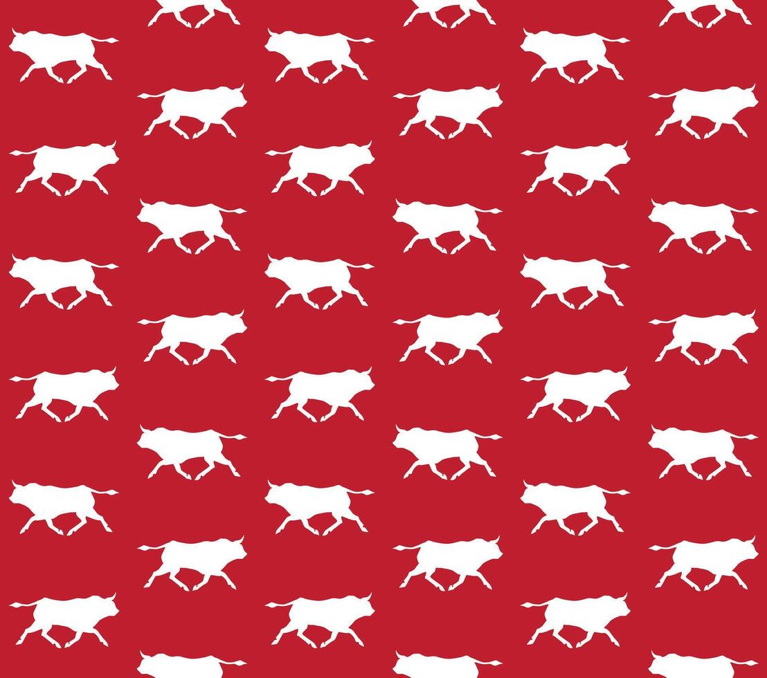 Seamless pattern of hand drawn doodle sketch bulls vector