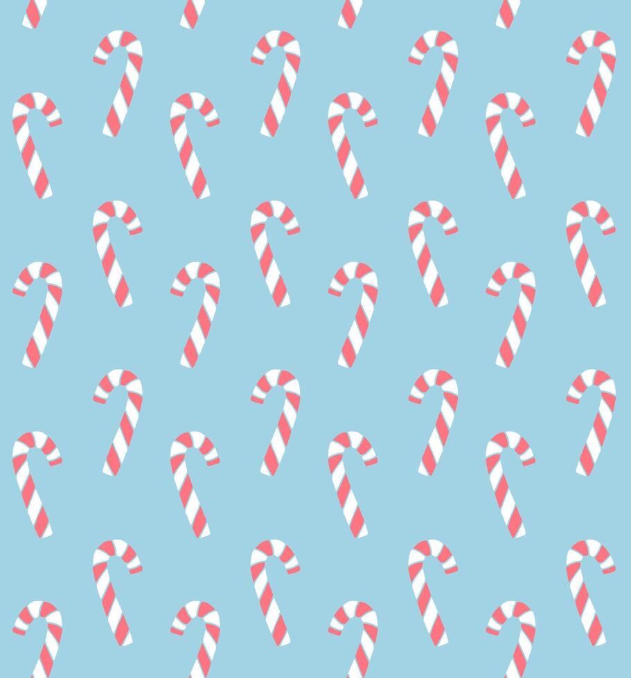 Seamless pattern of hand drawn sketch doodle Christmas candy isolated on background vector