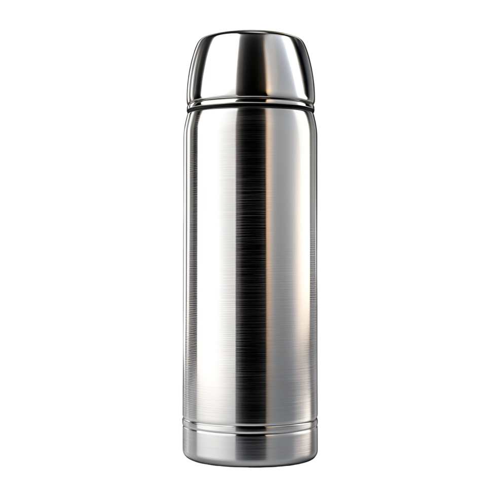 Reusable Metal Water Bottle for Hydration Isolated on Transparent Background png