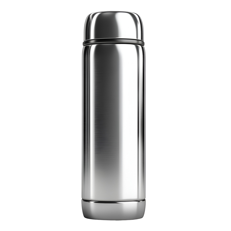 Eco-Friendly Insulated Steel Bottle with Smooth Finish on Transparent Background png