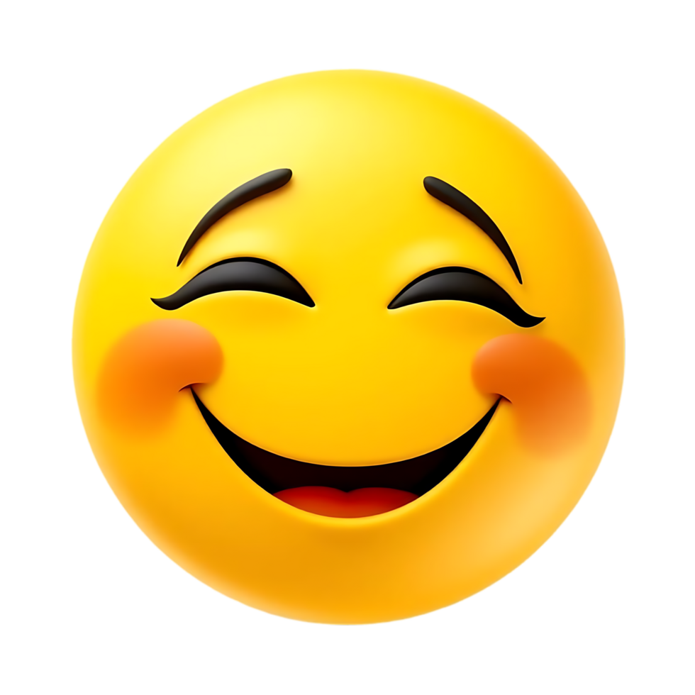 A cheerful, golden emoji with blushed cheeks expresses contentment and a gentle, closed-eyes smile. png