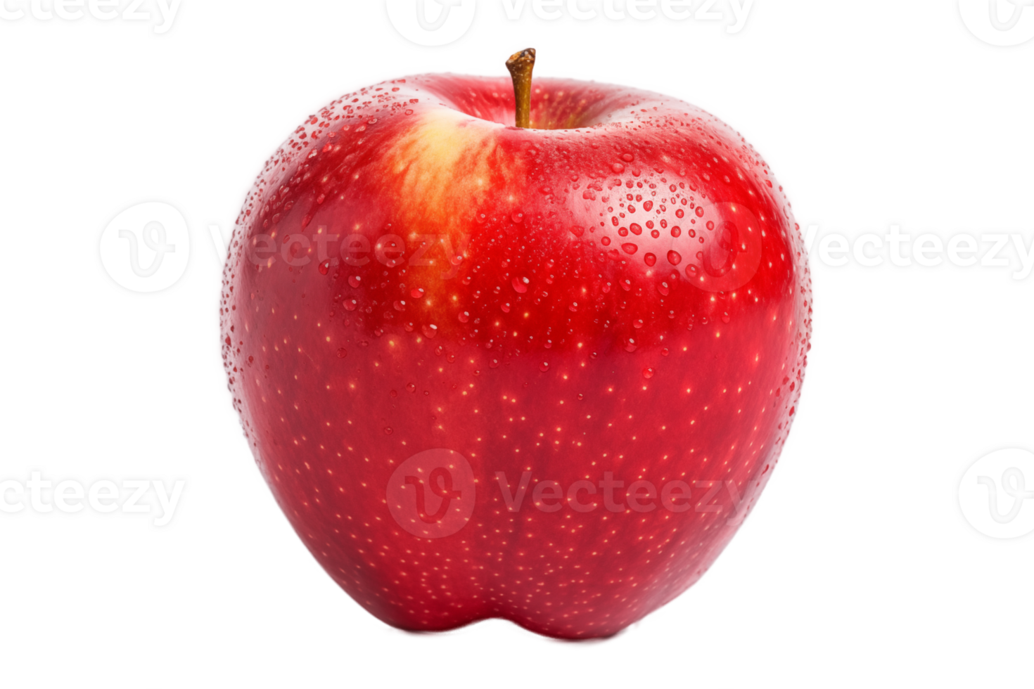 Red apple isolated on transparent background png