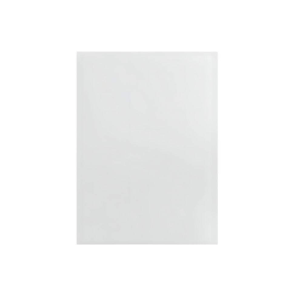 Blank white square paper isolated on transparent background png