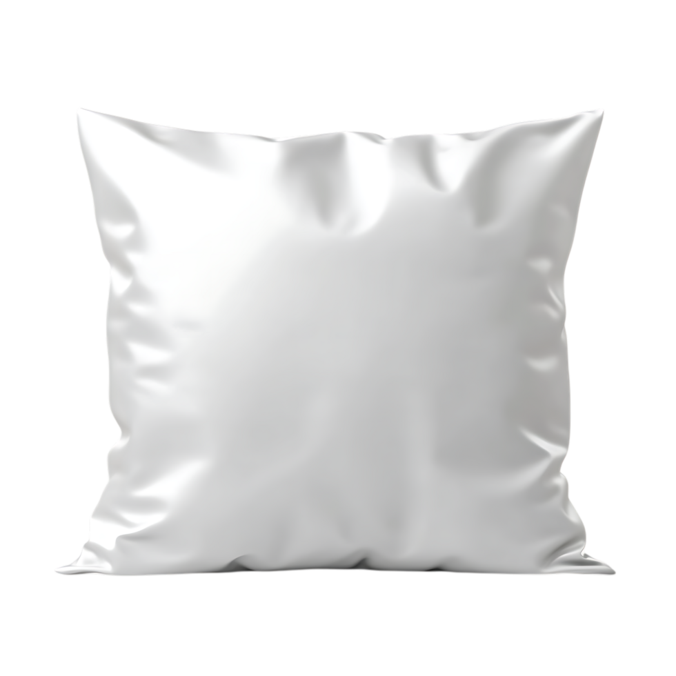 square pillow mockup isolated on transparent background png