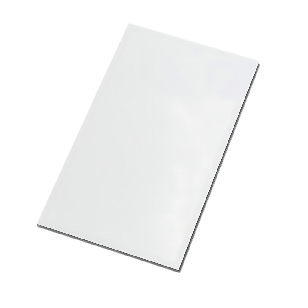 Blank white booklet mockup isolated on transparent background png