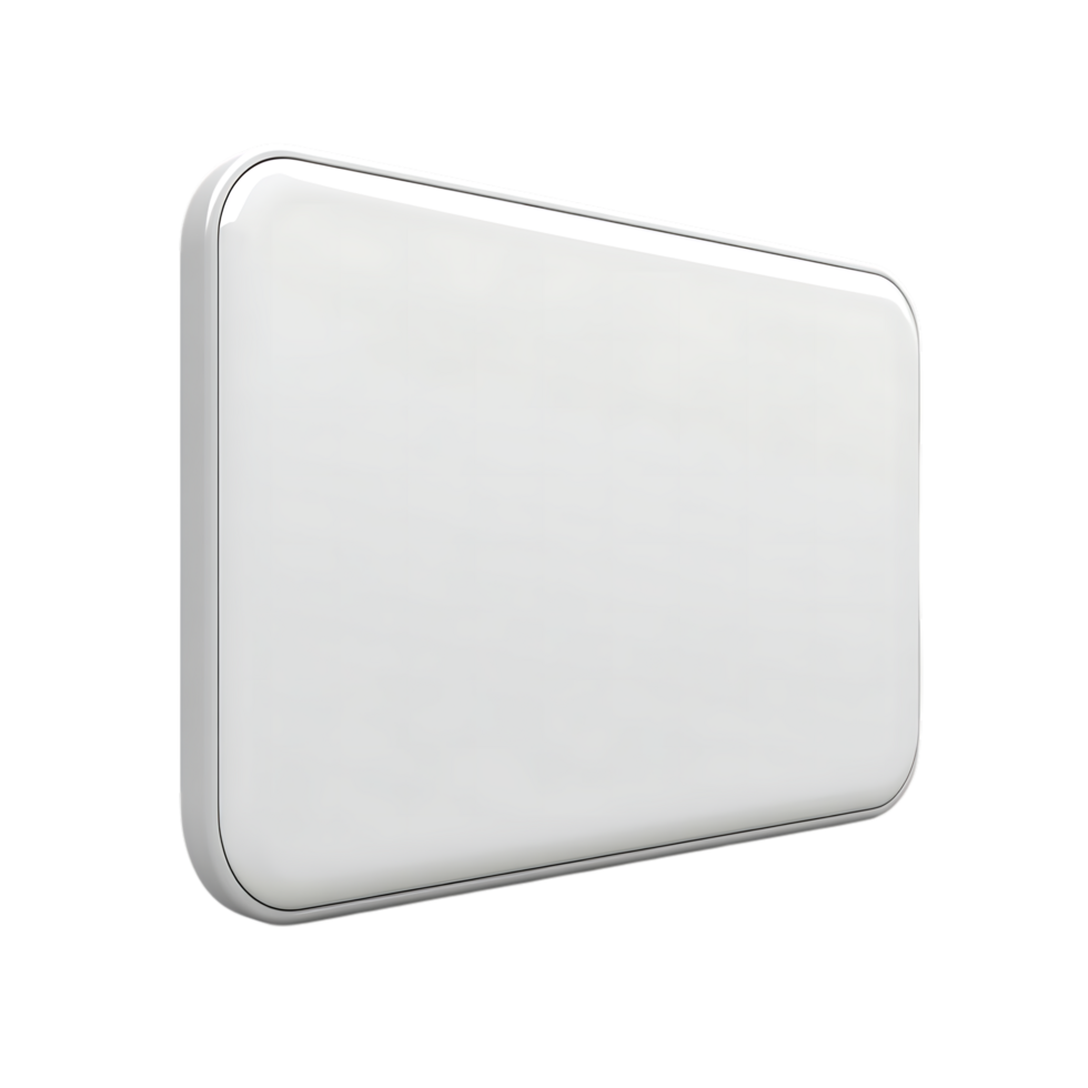 White rectangular blank sign isolated on a transparent background png