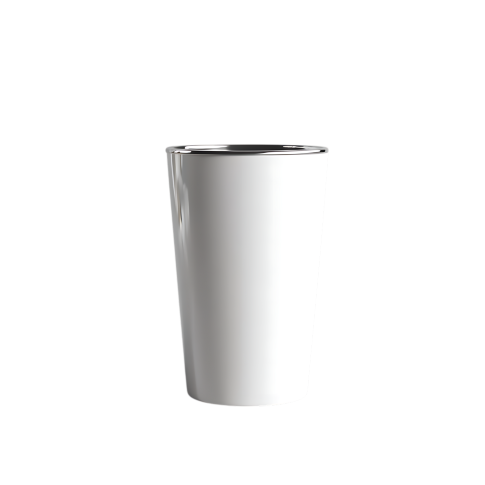 White insulated tumbler mockup isolated on transparent background png