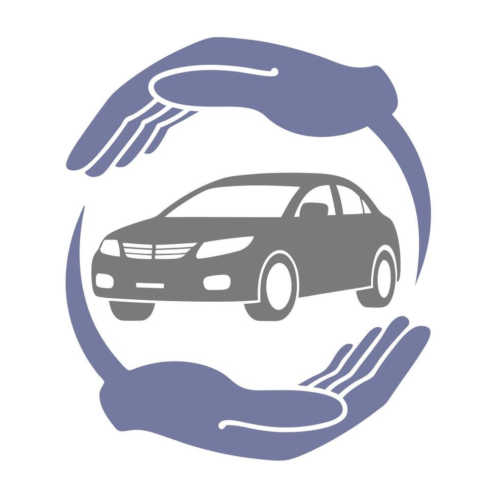 Car protection concept representing insurance coverage or vehicle safety symbol isolated on white vector