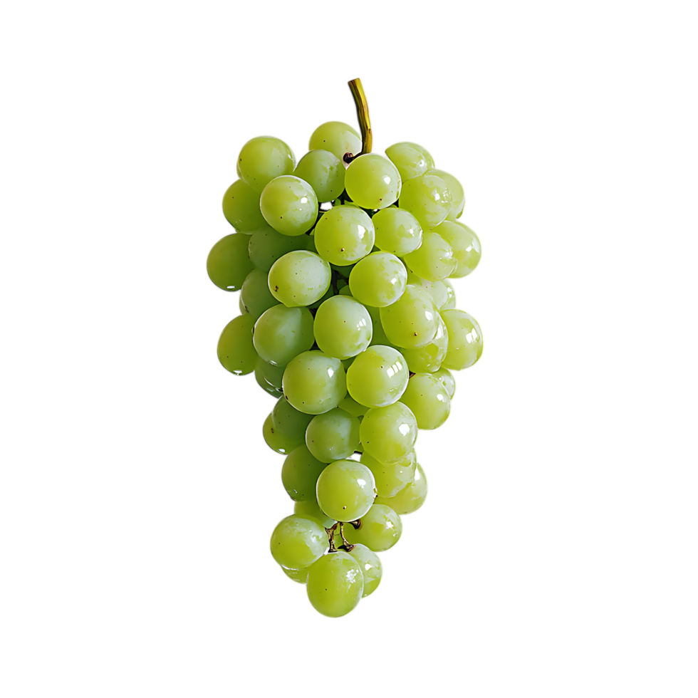 Fresh green grapes bunch isolated on transparent background png