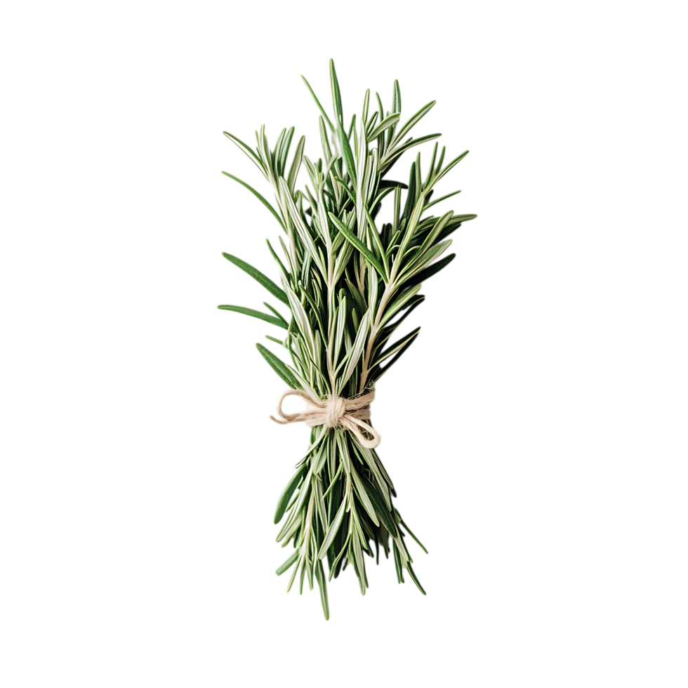 Fresh rosemary sprig bundle isolated on transparent background png