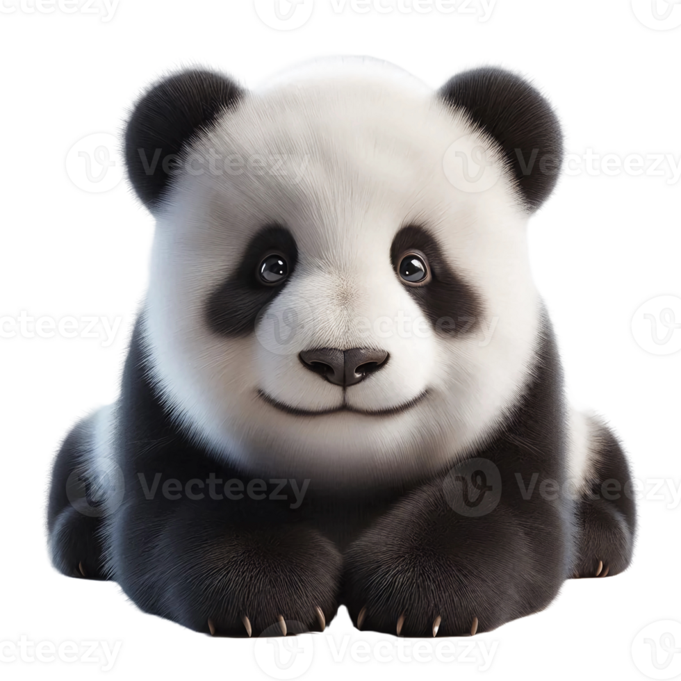 A small panda cub sits contentedly, surrounded by soft textures. With its big, expressive eyes and fluffy fur, it radiates joy and curiosity. The cozy atmosphere enhances its charm png
