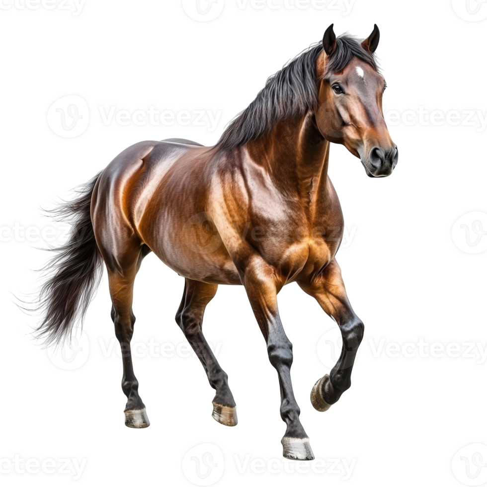 A horse is running on a black background png